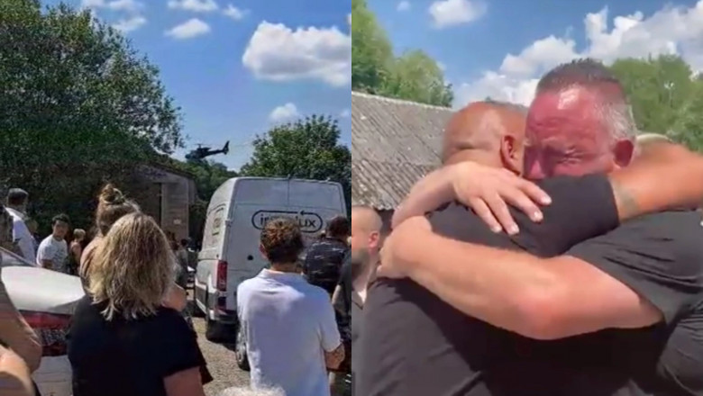 Photo of video | Un belgian și-a înscenat moartea pentru a „da o lecție de viață familiei”. A apărut la înmormântare cu elicopterul